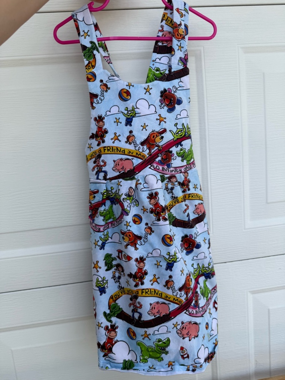 Kids Light Blue Toy Story Disney Cartoon Print Casual Dress